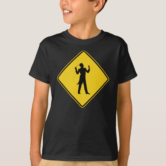 指揮者横断注意 Tシャツ (正面)