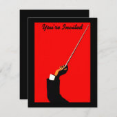 指揮者 バンドリーダー リサイタル オーケストラ ご招待 招待状 (正面/裏面)