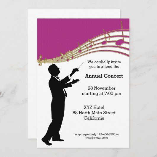 指揮者 招待状 (正面/裏面)