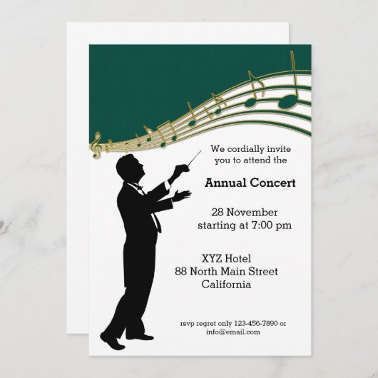 指揮者 招待状 (正面/裏面)