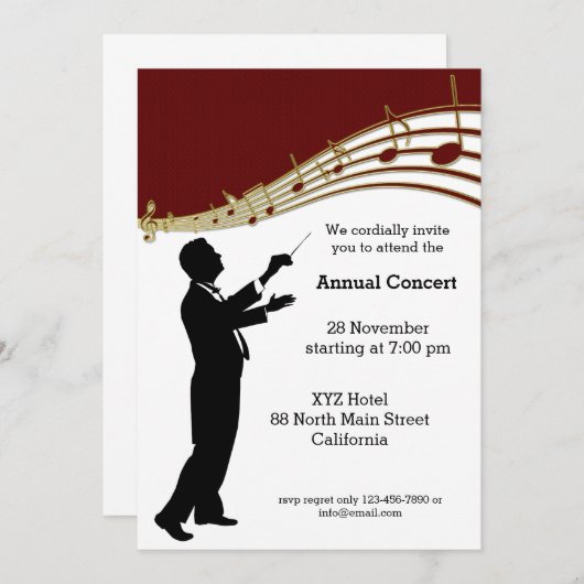 指揮者 招待状 (正面/裏面)