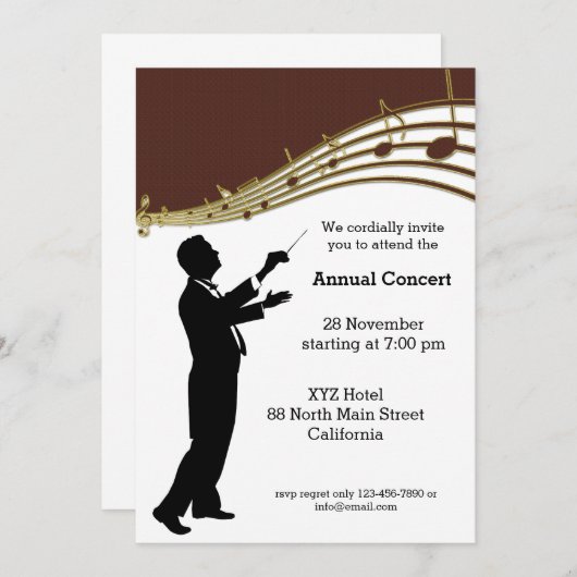 指揮者 招待状 (正面/裏面)