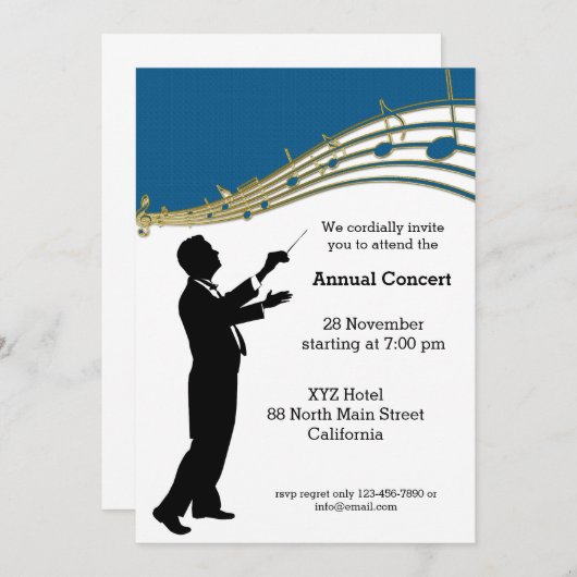 指揮者 招待状 (正面/裏面)