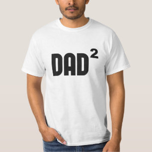 指数関数的に平方されるDad2パパ Tシャツ