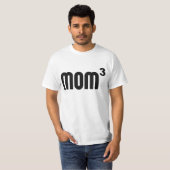 指数関数的に立方体になるMom3お母さん Tシャツ (正面フル)