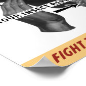 指示どおり虫よけ剤を使え!--第2次世界大戦 ポスター (角)