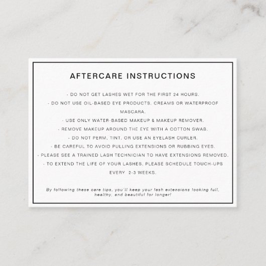 指示の後に拡気に張を消すモダン 名刺 (正面)