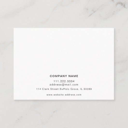 指示の後に拡気に張を消すモダン 名刺 (裏面)