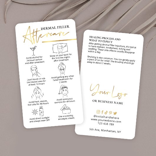 指示の後のフ気にィラー美しい顔金ゴールド 名刺