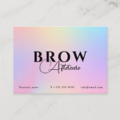 指示後のピンク色ホログラフィ気にーの虹色 名刺 (正面)