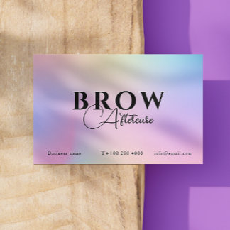 指示後のピンク色ホログラフィ気にーの虹色 名刺