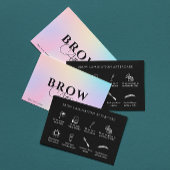 指示後のピンク色ホログラフィ気にーの虹色 名刺