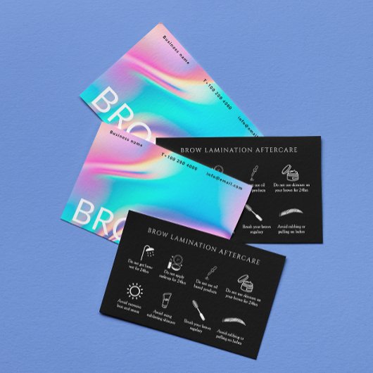 指示後のホログラフィ気にックエステティシャン 名刺