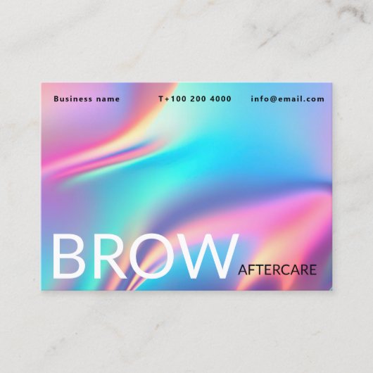 指示後のホログラフィ気にックエステティシャン 名刺 (正面)