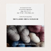 指示気にウール編み外衣の写真 名刺 (外部フラット)