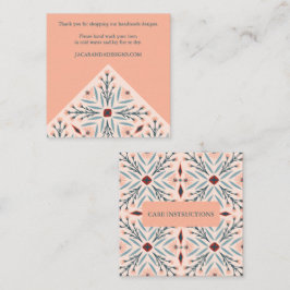 指示気にエレガントフローラタイル幾何 スクエア名刺