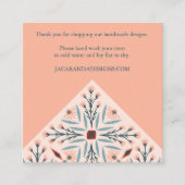 指示気にエレガントフローラタイル幾何 スクエア名刺 (正面)