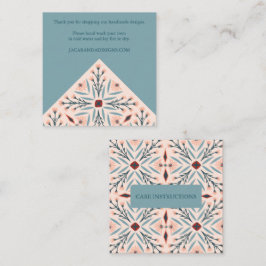 指示気にエレガントフローラタイル幾何 スクエア名刺