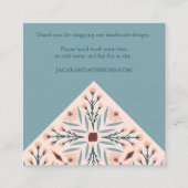 指示気にエレガントフローラタイル幾何 スクエア名刺 (正面)