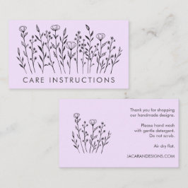 指示気にシッエレガントク野花ラベンダー 名刺