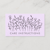 指示気にシッエレガントク野花ラベンダー 名刺 (正面)