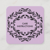 指示気にシックエレガントバラフレームフローラ スクエア名刺 (正面)