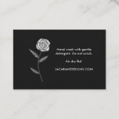 指示気にシックエレガントバラフレームフローラ 名刺 (裏面)