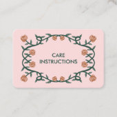 指示気にシックエレガントバラフレームフローラ 名刺 (正面)