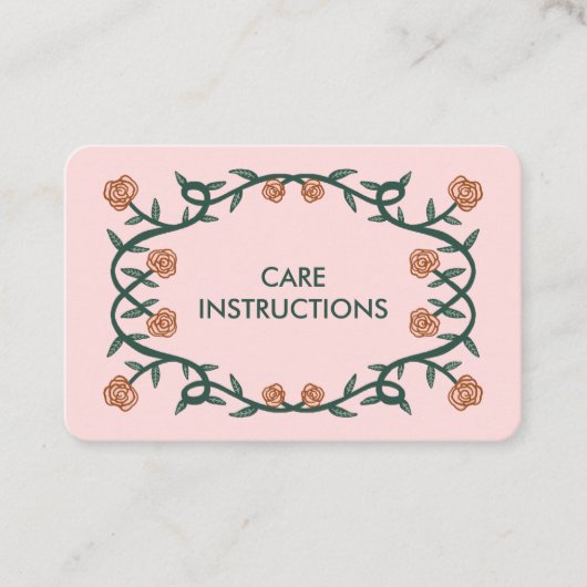 指示気にシックエレガントバラフレームフローラ 名刺 (正面)