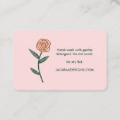 指示気にシックエレガントバラフレームフローラ 名刺 (裏面)