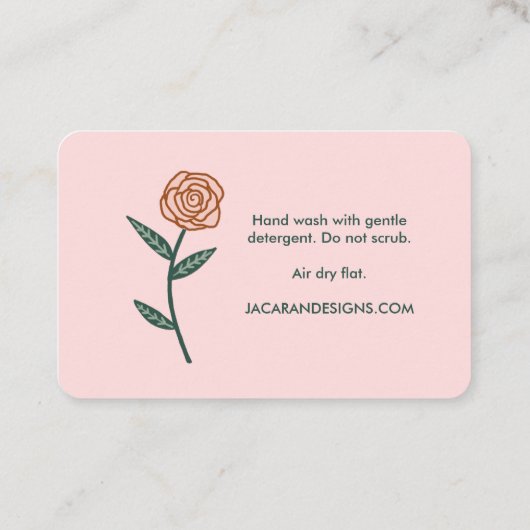 指示気にシックエレガントバラフレームフローラ 名刺 (裏面)