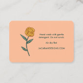 指示気にシックエレガントバラフレームフローラ 名刺 (裏面)