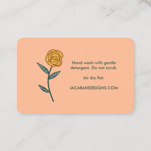 指示気にシックエレガントバラフレームフローラ 名刺 (裏面)