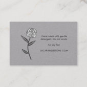 指示気にシックエレガントバラフレームフローラ 名刺 (裏面)