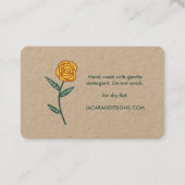 指示気にシックエレガントバラフレームKRAFT 名刺 (裏面)