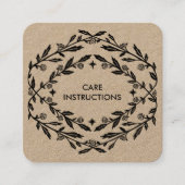 指示気にシックバラエレガントフレームクラフト スクエア名刺 (正面)