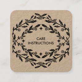 指示気にシックバラエレガントフレームクラフト スクエア名刺