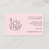 指示気にシック野エレガント花赤面 名刺 (裏面)