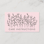 指示気にシック野エレガント花赤面 名刺 (正面)