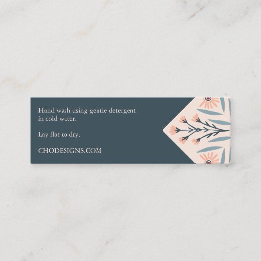 指示気にフローラタイルエレガントピンク スキニー名刺 (正面)