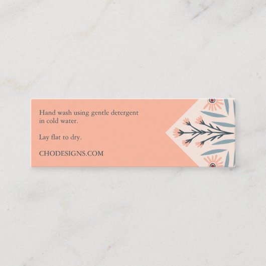 指示気にフローラタイルエレガントピンク スキニー名刺 (正面)