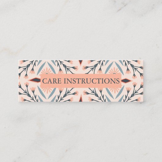指示気にフローラタイルエレガントピンク スキニー名刺 (裏面)