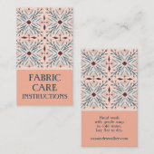 指示気にフローラタイルエレガントピンク 名刺 (正面/裏面)