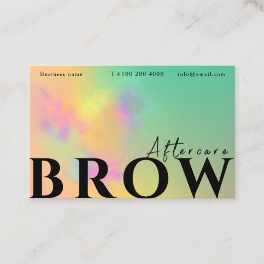 指示気に後のブロー抽象芸術水色 名刺 (正面)