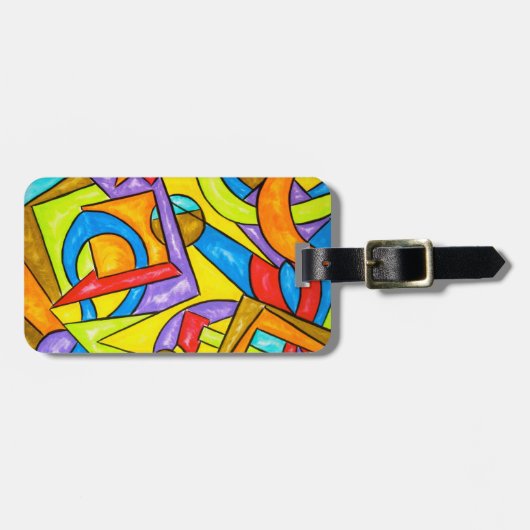 指示-抽象的な荷物のラベルに従がって ラゲッジタグ (正面横)