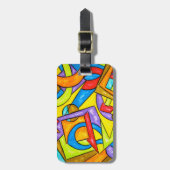 指示-抽象的な荷物のラベルに従がって ラゲッジタグ (正面縦)