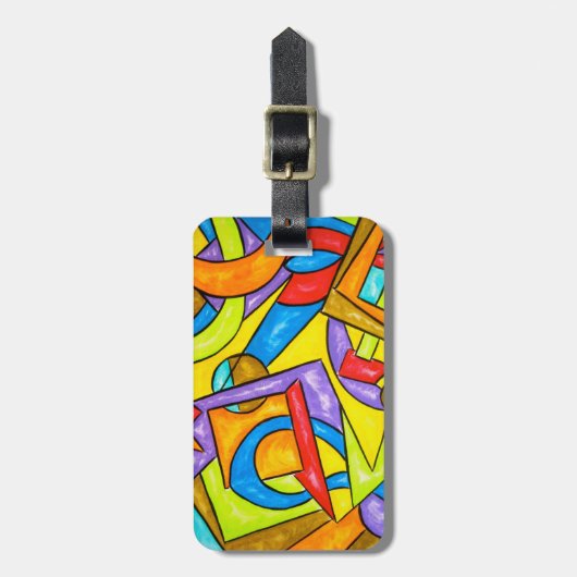 指示-抽象的な荷物のラベルに従がって ラゲッジタグ (正面縦)