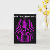 指紋おもしろいT1d型1型糖尿病認識度Wome カード (黄色い花)