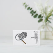 指紋および拡大鏡の検出の調査 名刺 (スタンド正面)