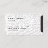 指紋のアイデンティティの保証モダンな名刺 名刺 (正面)